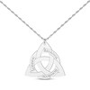 Thumbnail Image 1 of Celtic Triangle Name Necklace 10K White Gold 18&quot;