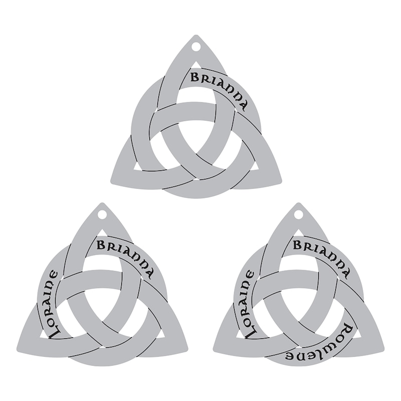 Main Image 3 of Celtic Triangle Name Necklace 10K Yellow Gold 18"