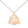 Thumbnail Image 1 of Celtic Triangle Name Necklace 14K Rose Gold 18&quot;