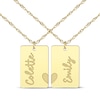 Thumbnail Image 1 of Friends Heart Name Tag Necklace Set 10K Yellow Gold 18&quot;