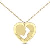Thumbnail Image 1 of Mom & Baby Silhouette Heart Name Necklace 10K Yellow Gold 18&quot;