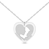Thumbnail Image 1 of Mom & Baby Silhouette Heart Name Necklace Sterling Silver 18"