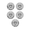 Thumbnail Image 3 of Diamond Accent Family Name Disc Necklace with Heart 10K Yellow Gold 18&quot;