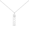Thumbnail Image 1 of Graduation Cap Vertical Year Necklace Sterling Silver 18&quot;