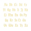 Thumbnail Image 3 of Men's Gothic Name Necklace 10K Yellow Gold 22&quot;