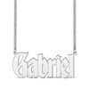 Thumbnail Image 1 of Men's Gothic Name Necklace Sterling Silver 22&quot;