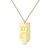 Thumbnail Image 1 of Men's Sport Shield Number & Name Necklace 10K Yellow Gold 22"