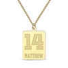 Thumbnail Image 1 of Men's Number & Name Tag Necklace 10K Yellow Gold 22&quot;