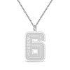 Thumbnail Image 1 of Men's Stencil Sport Number & Name Necklace Sterling Silver 22&quot;
