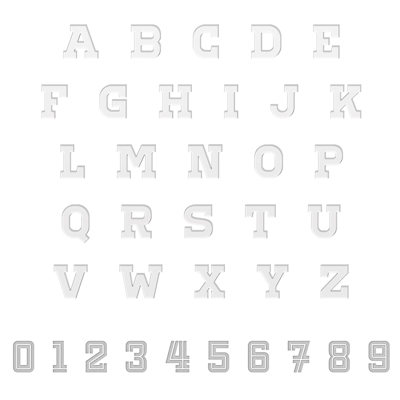 Main Image 3 of Men's Stencil Sport Number & Name Necklace Sterling Silver 22&quot;
