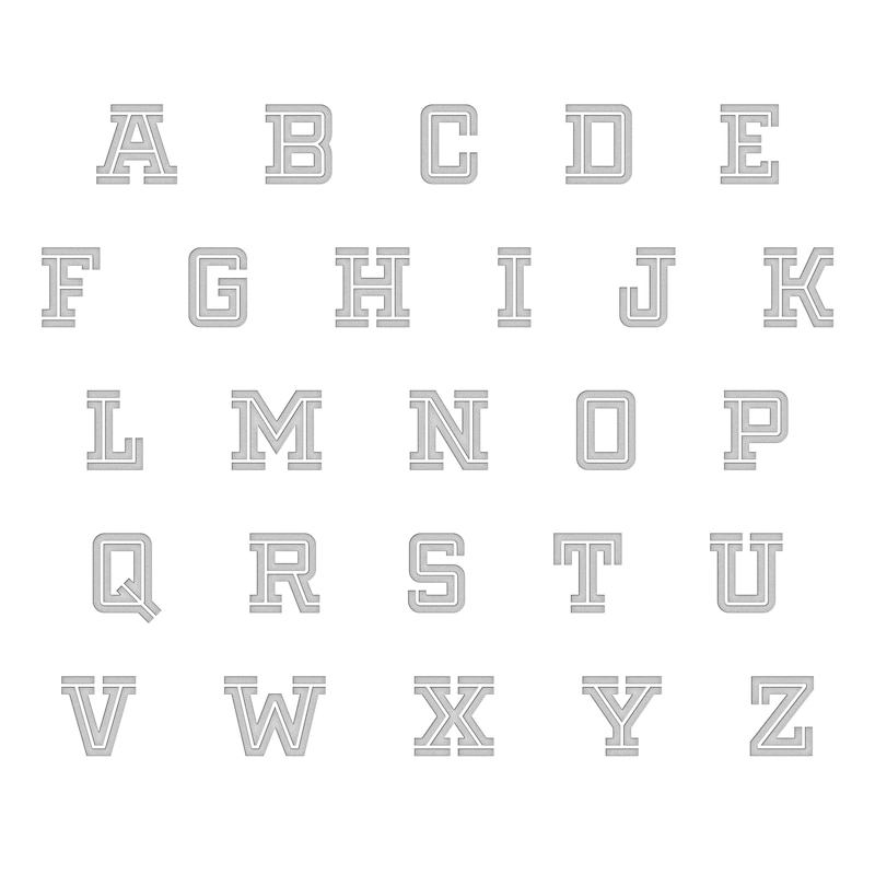 Main Image 3 of Men's Stencil Name Necklace Sterling Silver 22&quot;
