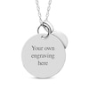 Thumbnail Image 2 of Your Own Handwriting Disc Necklace with Mother-of-Pearl Charm Sterling Silver 18&quot;
