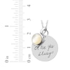 Thumbnail Image 3 of Your Own Handwriting Disc Necklace with Mother-of-Pearl Charm Sterling Silver 18"