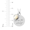 Thumbnail Image 4 of Your Own Handwriting Disc Necklace with Mother-of-Pearl Charm Sterling Silver 18&quot;