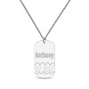Thumbnail Image 1 of Men's Name & Year Cutout Dog Tag Necklace Sterling Silver 22&quot;