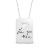 Thumbnail Image 0 of Your Own Handwriting Dog Tag Necklace Sterling Silver 18"