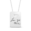Thumbnail Image 1 of Your Own Handwriting Dog Tag Necklace Sterling Silver 18&quot;