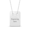 Thumbnail Image 1 of Your Own Handwriting Dog Tag Necklace Sterling Silver 18"
