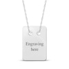 Thumbnail Image 2 of Your Own Handwriting Dog Tag Necklace Sterling Silver 18&quot;