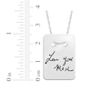 Thumbnail Image 3 of Your Own Handwriting Dog Tag Necklace Sterling Silver 18"
