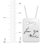 Thumbnail Image 4 of Your Own Handwriting Dog Tag Necklace Sterling Silver 18&quot;