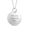 Thumbnail Image 1 of Personalized Footprint "I Love You to the Moon and Back" Disc Necklace Sterling Silver 18"