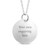 Thumbnail Image 2 of Personalized Footprint &quot;I Love You to the Moon and Back&quot; Disc Necklace Sterling Silver 18&quot;