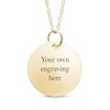 Thumbnail Image 2 of Personalized Footprint &quot;I Love You to the Moon and Back&quot; Disc Necklace 10K Yellow Gold 18&quot;