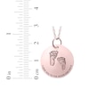 Thumbnail Image 4 of Personalized Footprint &quot;I Love You to the Moon and Back&quot; Disc Necklace 10K Rose Gold 18&quot;
