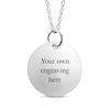 Thumbnail Image 1 of Your Own Handprint "Love You Today and Always" Engravable Disc Necklace Sterling Silver 18"