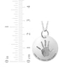 Thumbnail Image 3 of Your Own Handprint "Love You Today and Always" Engravable Disc Necklace Sterling Silver 18"