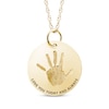 Thumbnail Image 1 of Your Own Handprint "Love You Today and Always" Engravable Disc Necklace 10K Yellow Gold 18"