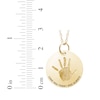 Thumbnail Image 4 of Your Own Handprint "Love You Today and Always" Engravable Disc Necklace 10K Yellow Gold 18"