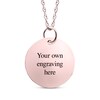 Thumbnail Image 2 of Your Own Handprint &quot;Love You Today and Always&quot; Engravable Disc Necklace 10K Rose Gold 18&quot;