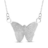 Thumbnail Image 0 of Your Own Fingerprint Butterfly Necklace Sterling Silver 18"