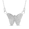Thumbnail Image 1 of Your Own Fingerprint Butterfly Necklace Sterling Silver 18&quot;