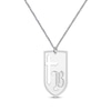 Thumbnail Image 1 of Men's Cutout Cross & Initial Shield Necklace Sterling Silver 22&quot;