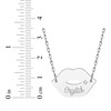 Thumbnail Image 5 of Diamond Accent Name Lips Necklace 10K White Gold 18"