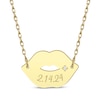 Thumbnail Image 2 of Diamond Accent Name Lips Necklace 10K Yellow Gold 18&quot;