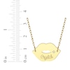 Thumbnail Image 6 of Diamond Accent Name Lips Necklace 10K Yellow Gold 18&quot;