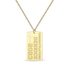 Thumbnail Image 1 of Men's Congratulations with Cutout Cross Name & Date Dog Tag Necklace 10K Yellow Gold 22&quot;