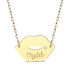Thumbnail Image 1 of Diamond Accent Name Lips Necklace 14K Yellow Gold 18&quot;