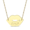 Thumbnail Image 2 of Diamond Accent Name Lips Necklace 14K Yellow Gold 18&quot;
