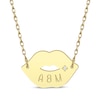 Thumbnail Image 3 of Diamond Accent Name Lips Necklace 14K Yellow Gold 18&quot;