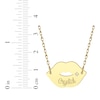 Thumbnail Image 6 of Diamond Accent Name Lips Necklace 14K Yellow Gold 18&quot;