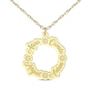 Thumbnail Image 1 of Family Name Loop Necklace with Diamond Accents 10K Yellow Gold 18&quot;