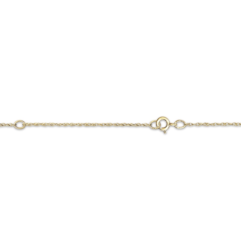 Main Image 3 of Family Name Loop Necklace with Diamond Accents 10K Yellow Gold 18&quot;