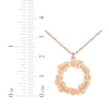 Thumbnail Image 5 of Family Name Loop Necklace with Diamond Accents 14K Rose Gold 18&quot;