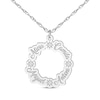 Thumbnail Image 1 of Family Name Loop Necklace with Diamond Accents 14K White Gold 18"