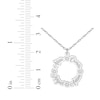 Thumbnail Image 5 of Family Name Loop Necklace with Diamond Accents 14K White Gold 18"